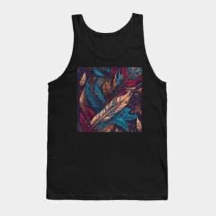 Boho-inspired feather pattern Tank Top